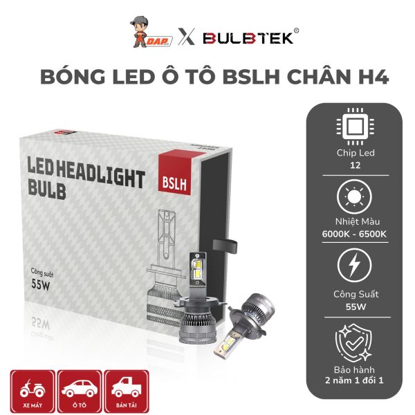 Bóng LED ô tô BSLH chân H4 Bulbtek