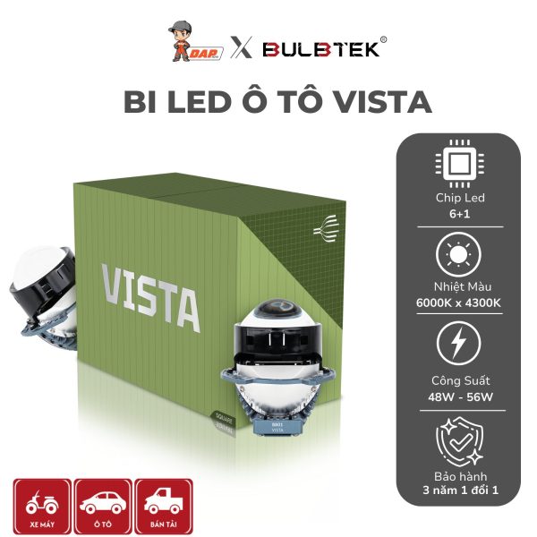 Độ đèn Bi LED Bulbtek Vista