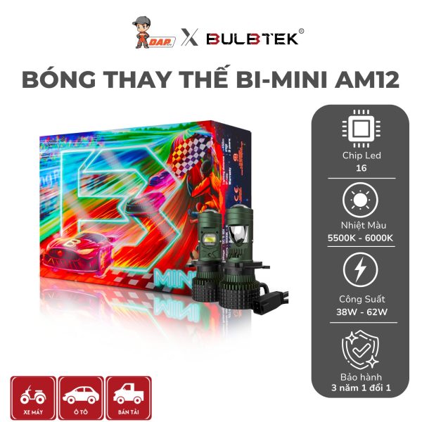 BÓNG LED Ô TÔ B-MINI AM12 BULBTEK - DAP Auto