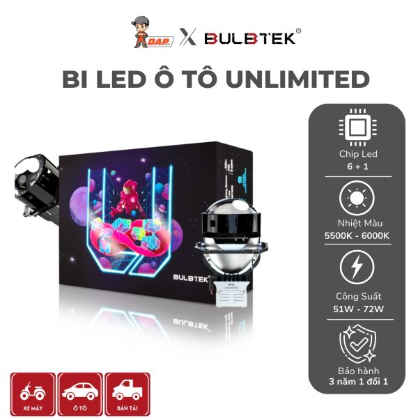 Độ Đèn Bi LED ô tô Bulbtek UNLIMITED