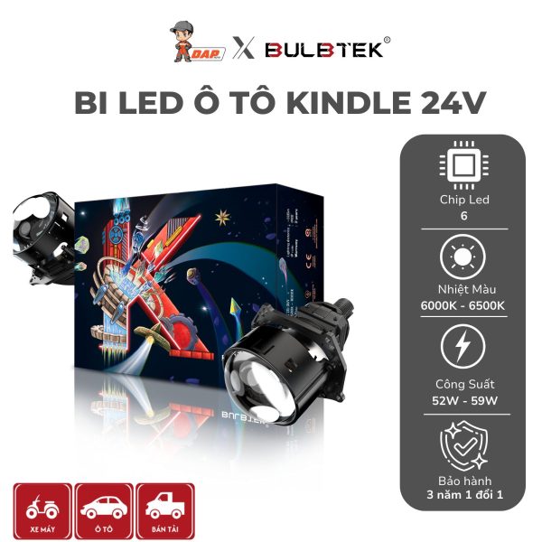 Độ đèn Bi LED ô tô Bulbtek KINDLE 24V