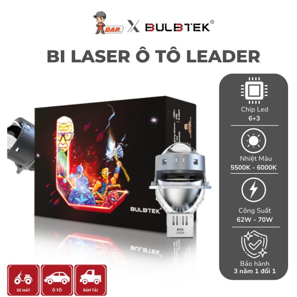 Độ đèn Bi LED Laser Bulbtek LEADER