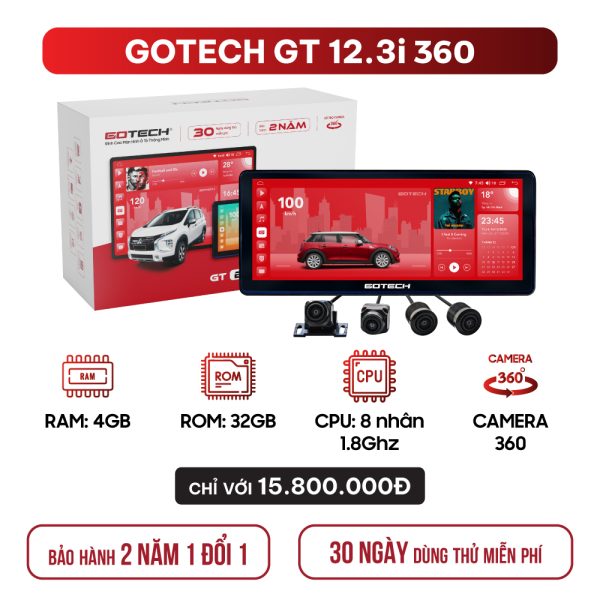 MÀN HÌNH Ô TÔ GOTECH GT12.3i 360