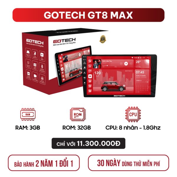 MÀN HÌNH Ô TÔ GOTECH GT8 MAX
