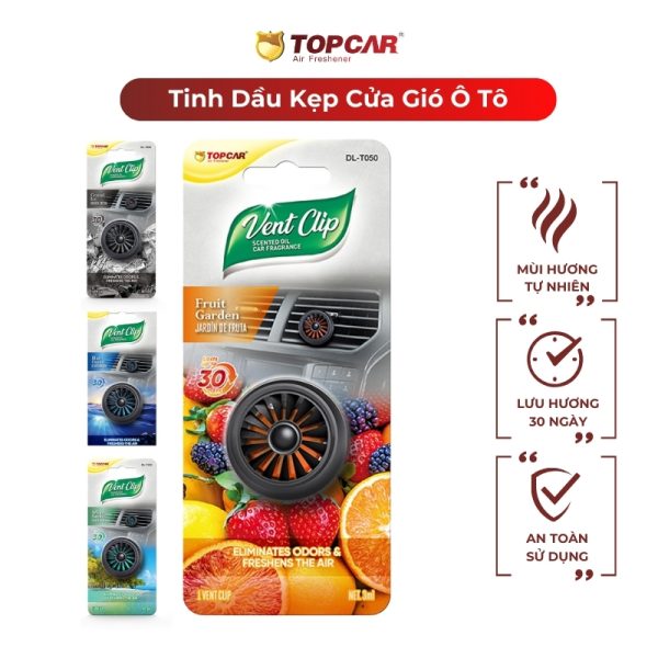 Tinh dầu kẹp cửa gió ô tô Vent Clip Green