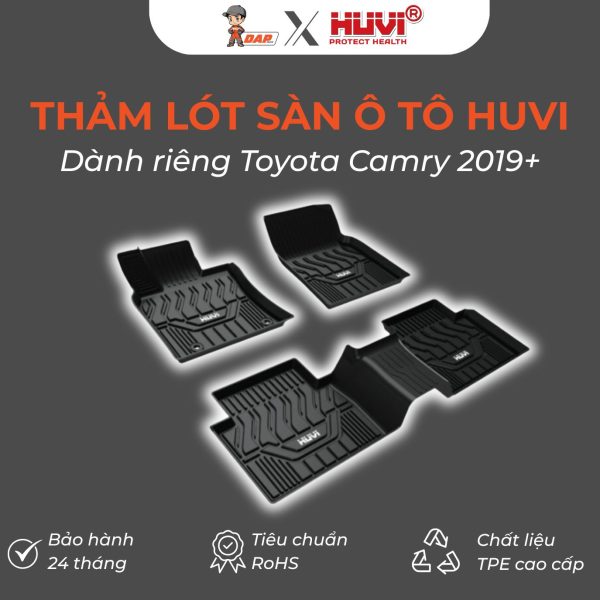 Thảm lót sàn ô tô Huvi Đúc 3D Camry 2019