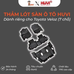 Thảm lót sàn ô tô Huvi Hút 3D Veloz 7 Chỗ