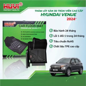 Thảm lót sàn ô tô Hút 3D Venue 2024