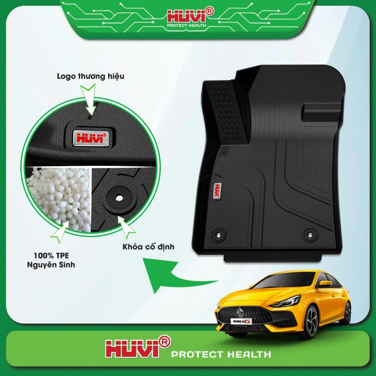 Thảm lót sàn ô tô Huvi Hút 3D MG HS 2022