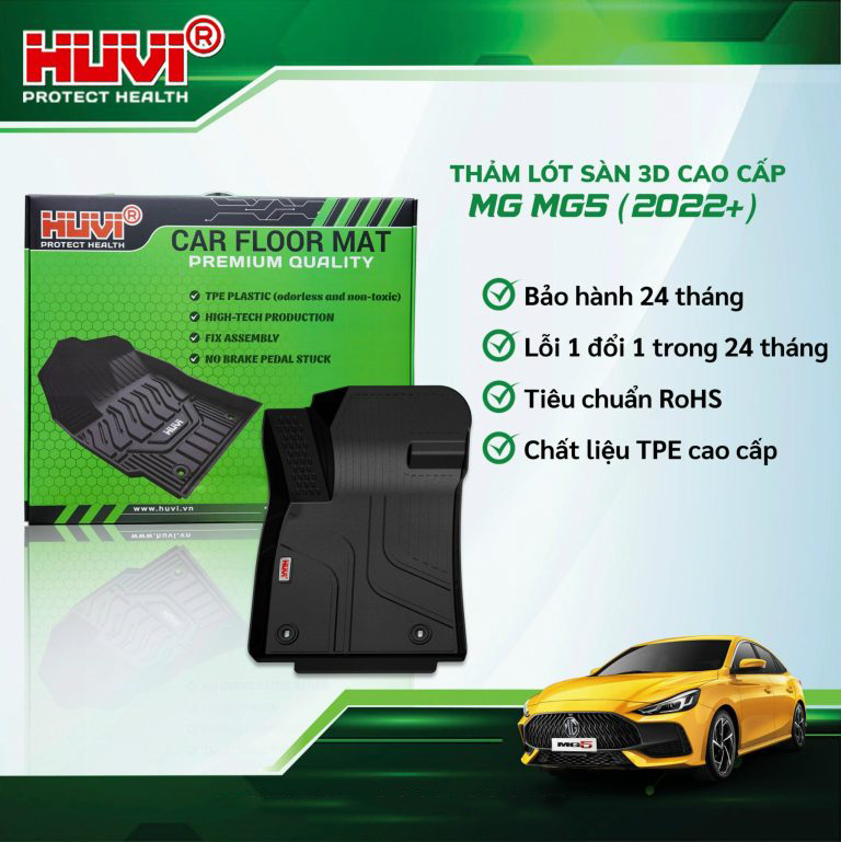 Thảm lót sàn ô tô Huvi Hút 3D MG HS 2022