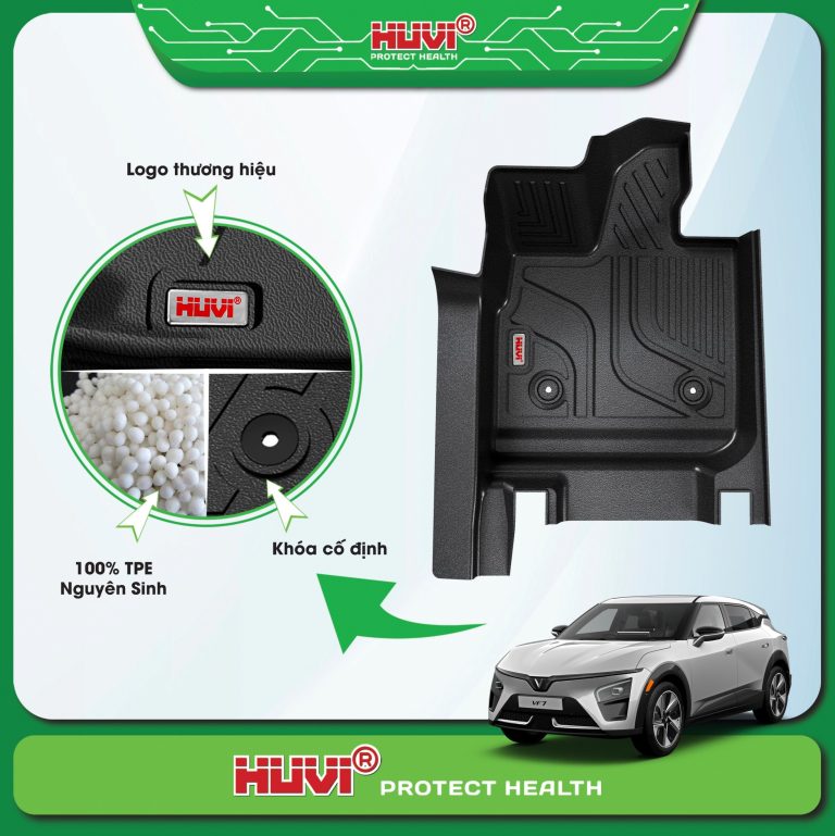 Thảm lót sàn ô tô Huvi Hút 3D Vinfast VF7 2023
