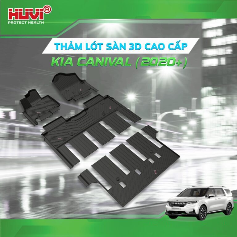 Thảm lót sàn ô tô Huvi Hút 3D Kia Carnival 2020