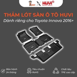 Thảm lót sàn ô tô Huvi Đúc 3D Innova 2016 (7 Chỗ)