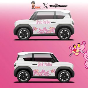 Dán Decal Tem Xe Ô Tô Vinfast Mẫu Pink Panther