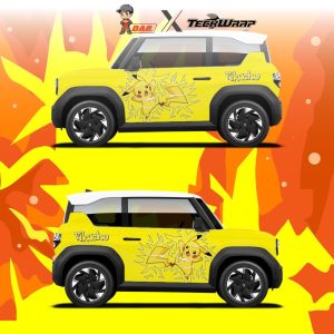 Dán Decal Tem Xe Ô Tô Vinfast Mẫu Pikachu