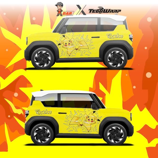 Dán Decal Tem Xe Ô Tô Vinfast Mẫu Pikachu