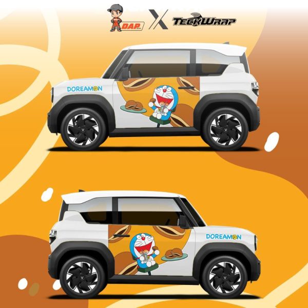 Dán Decal Tem Xe Ô Tô Vinfast Mẫu Doremon