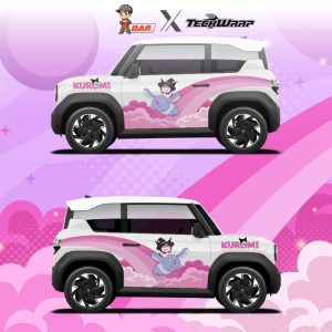 Dán Decal Tem Xe Ô Tô Vinfast Mẫu Kuromi