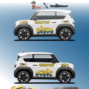 Dán Decal Tem Xe Ô Tô Vinfast Mẫu Minions