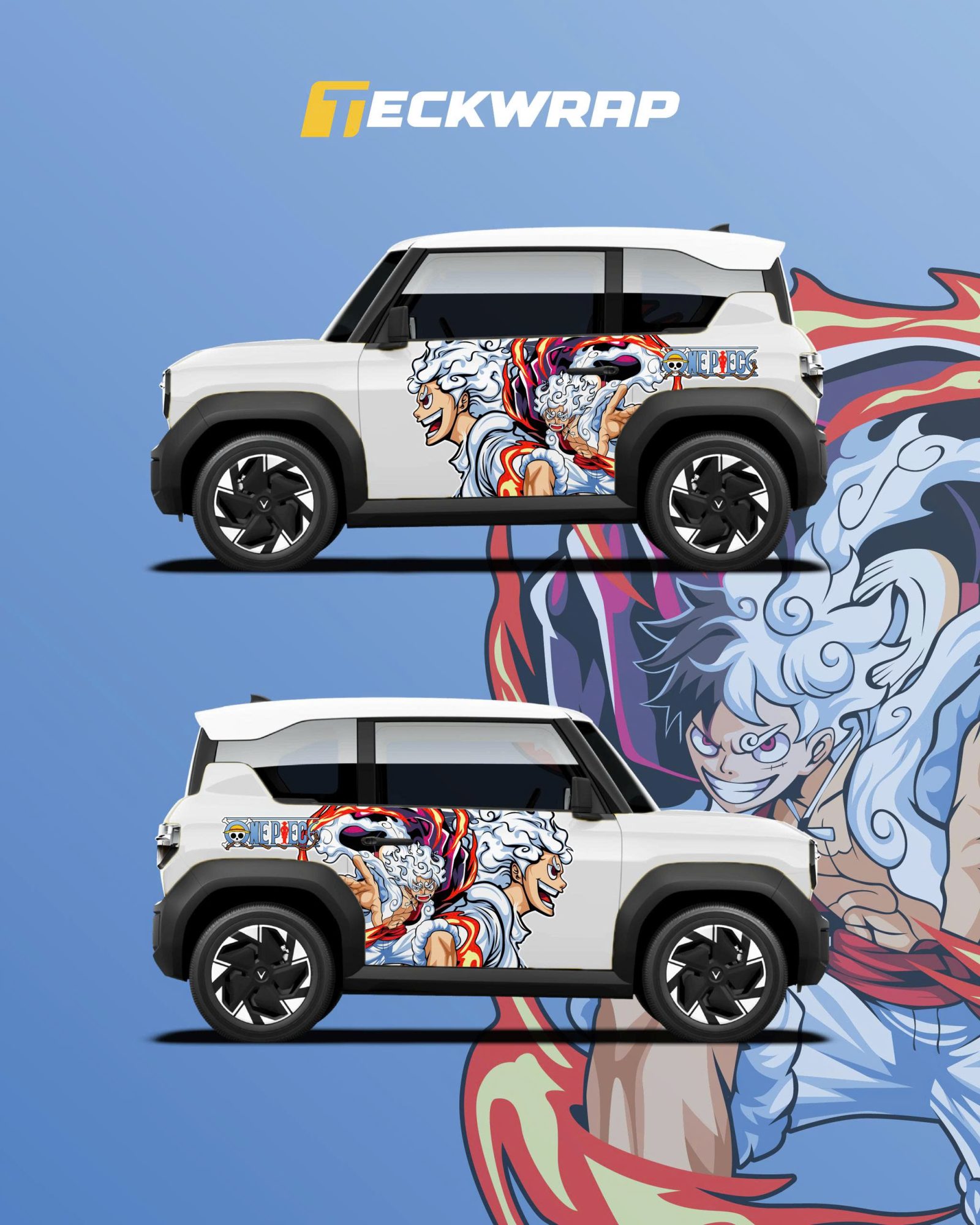 Dán Decal Tem Xe Ô Tô Vinfast Mẫu One Piece