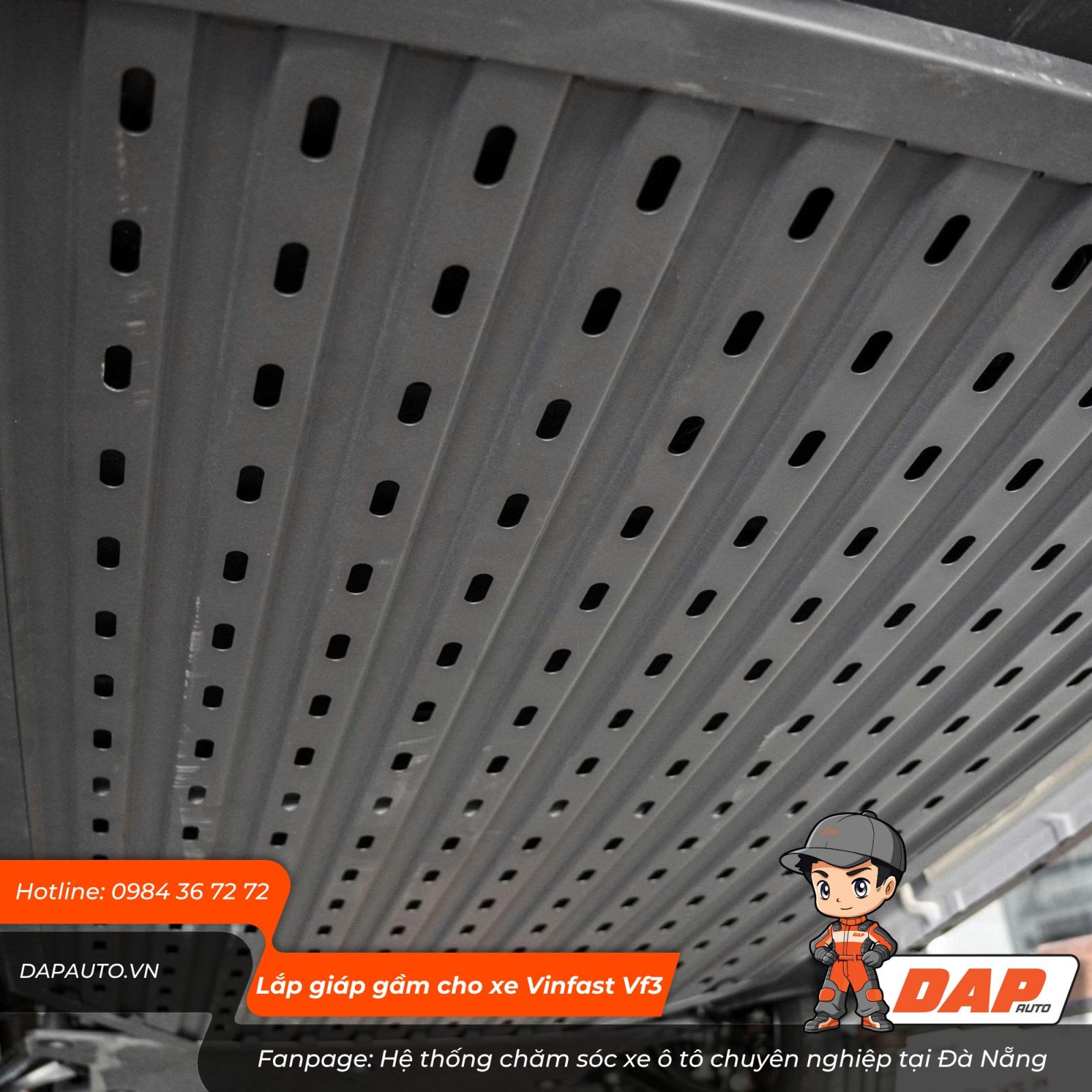 Lắp giáp gầm bảo vệ pin xe Vinfast Vf3