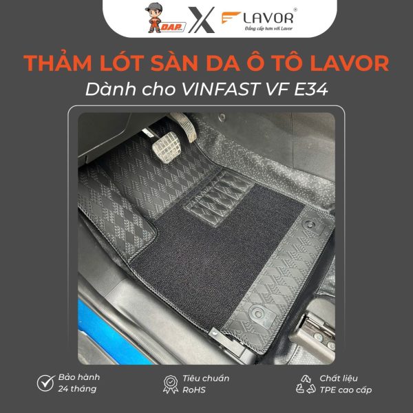 Thảm lót sàn da ô tô Lavor cho VINFAST VF E34