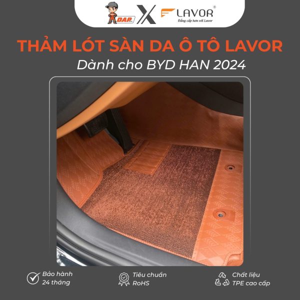 Thảm lót sàn da ô tô Lavor cho BYD HAN 2024