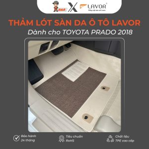 Thảm lót sàn da ô tô Lavor cho TOYOTA PRADO 2018