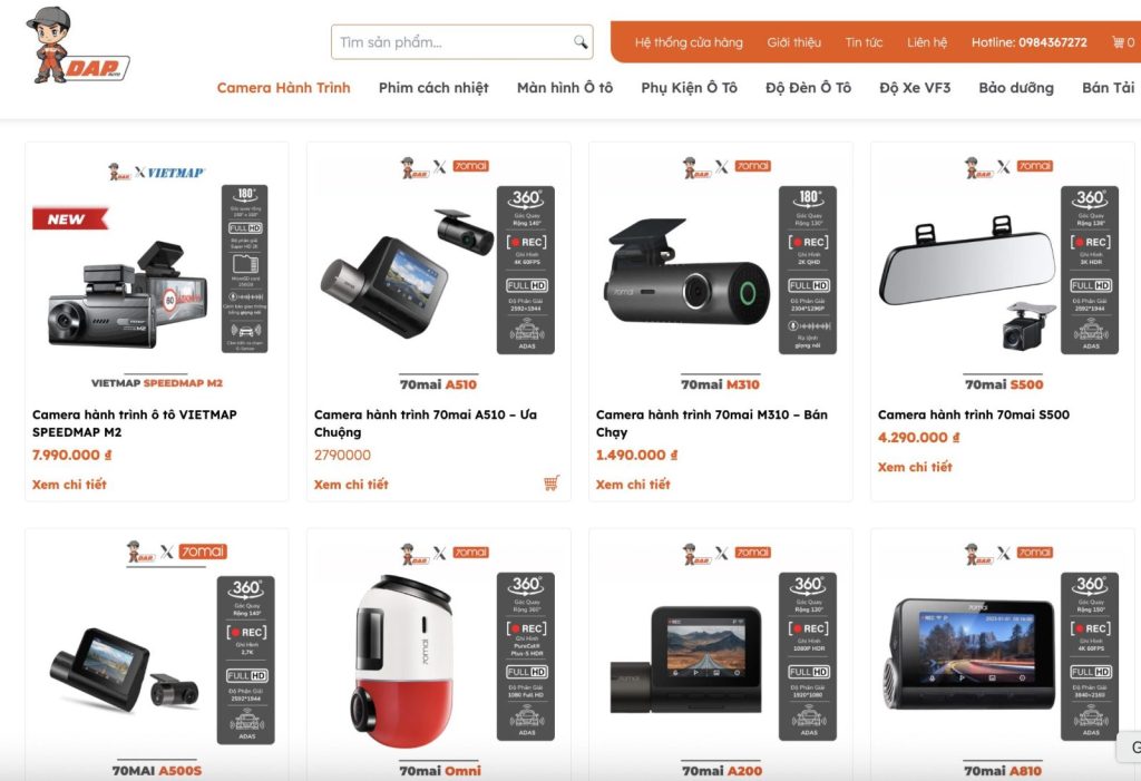 Dap Auto Địa chỉ lắp đặt Camera hành trình ô tô tại Quãng Nam