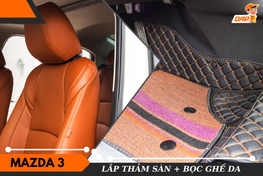 Lắp đặt combo thảm sản và bọc ghế da ô tô tại Dap Auto Đà Nẵng