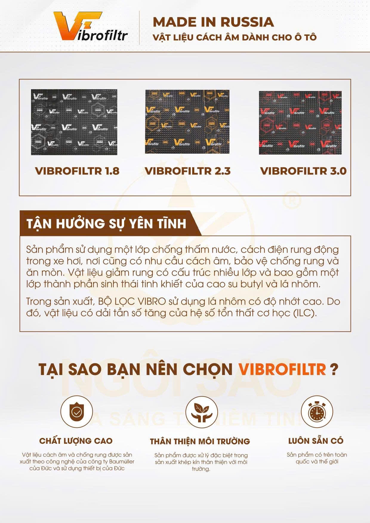 Tại sao nên chọn vật liệu cách âm ô tô Vibrofiltr