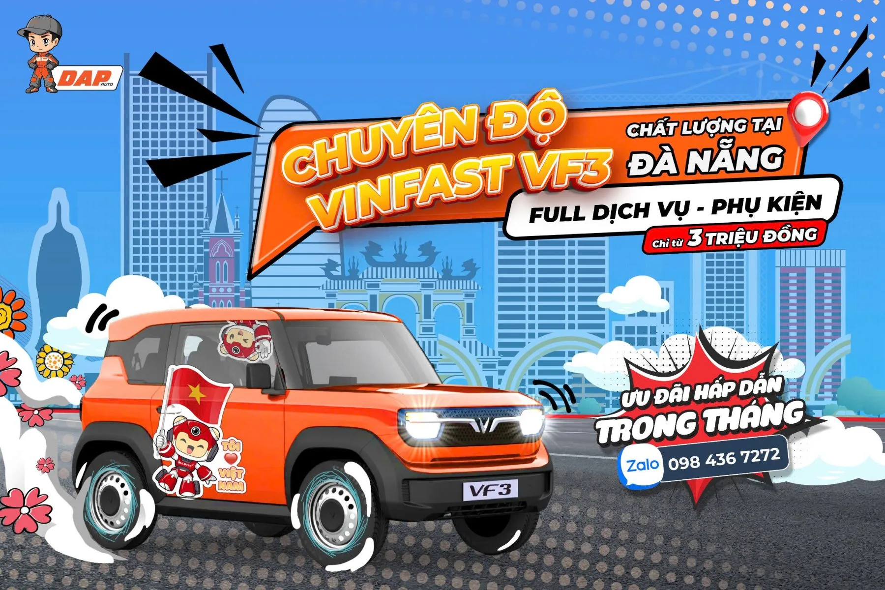 DAP AUTO HỆ THỐNG CHĂM SÓC Ô TÔ CHUYÊN NGHIỆP TẠI ĐÀ NẴNG