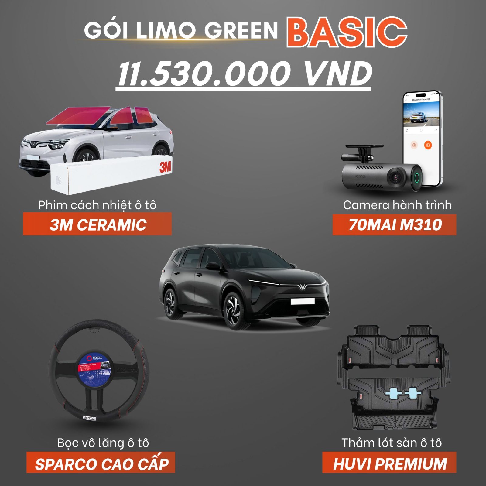Gói độ Limo Green cơ bản tại DAP Auto