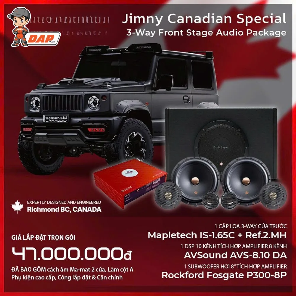 Gói độ loa Suzuki Jimny cao cấp tại DAP Auto