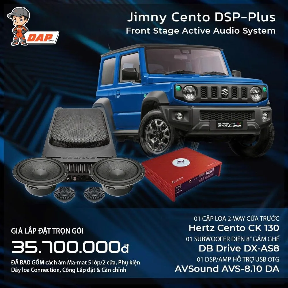 Gói độ loa Suzuki Jimny trung cấp tại DAP Auto