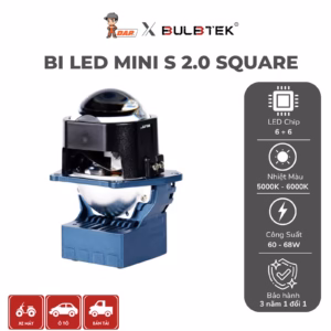 Độ đèn ô tô Bi LED Mini S 2.0 Square Bulbtek
