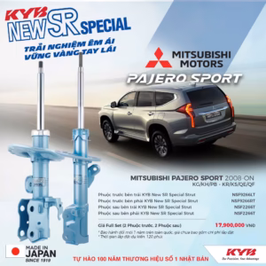 Phuộc giảm xóc KYB New SR cho Mitsubishi Pajero Sport 2008+