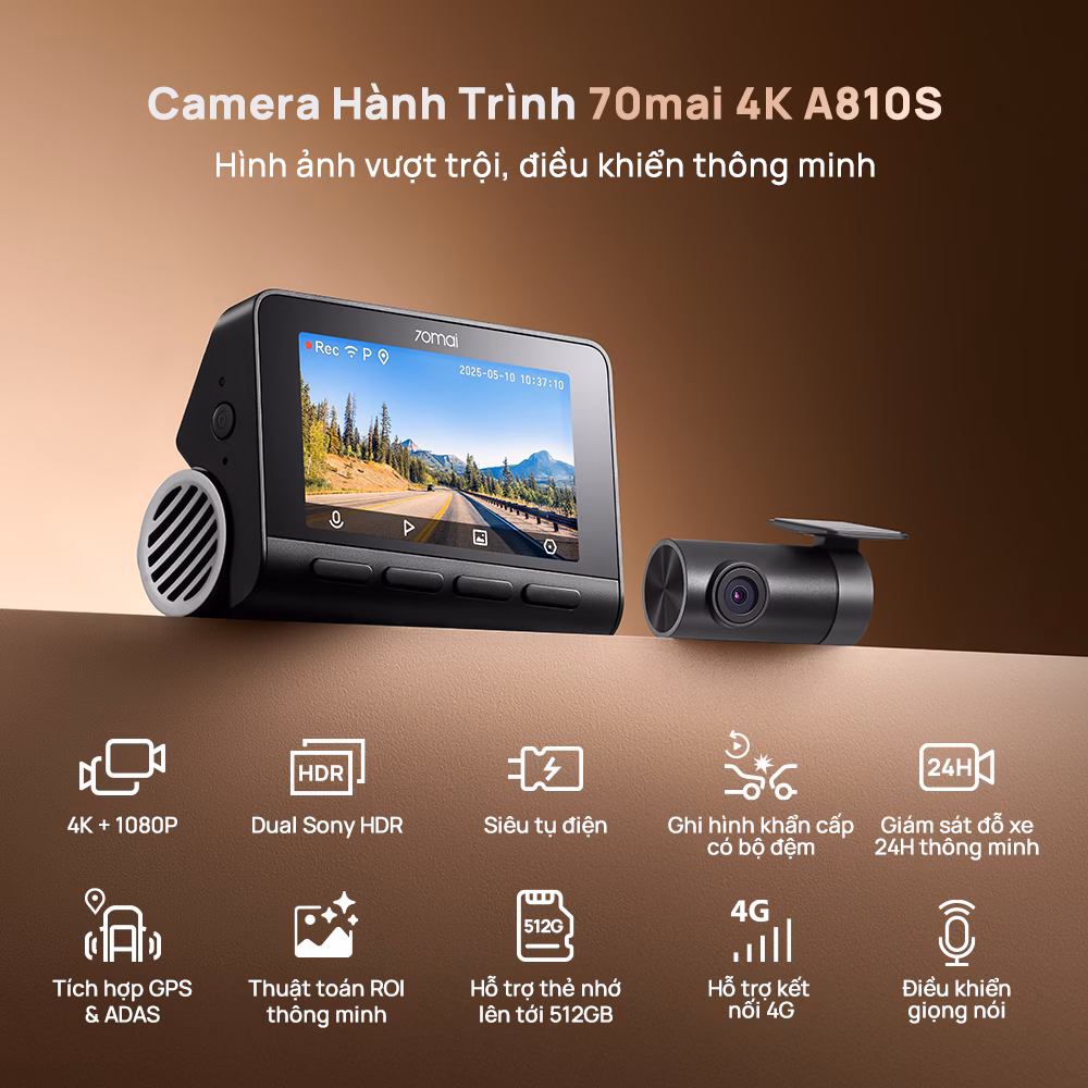 Camera hành trình 70Mai 4K A810S