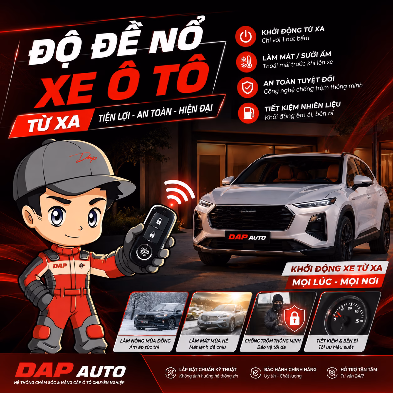 Độ đề nổ từ xa cho ô tô là gì