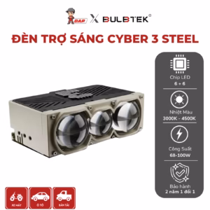 ĐỘ ĐÈN TRỢ SÁNG Ô TÔ CYBER 3 STEEL BULBTEK
