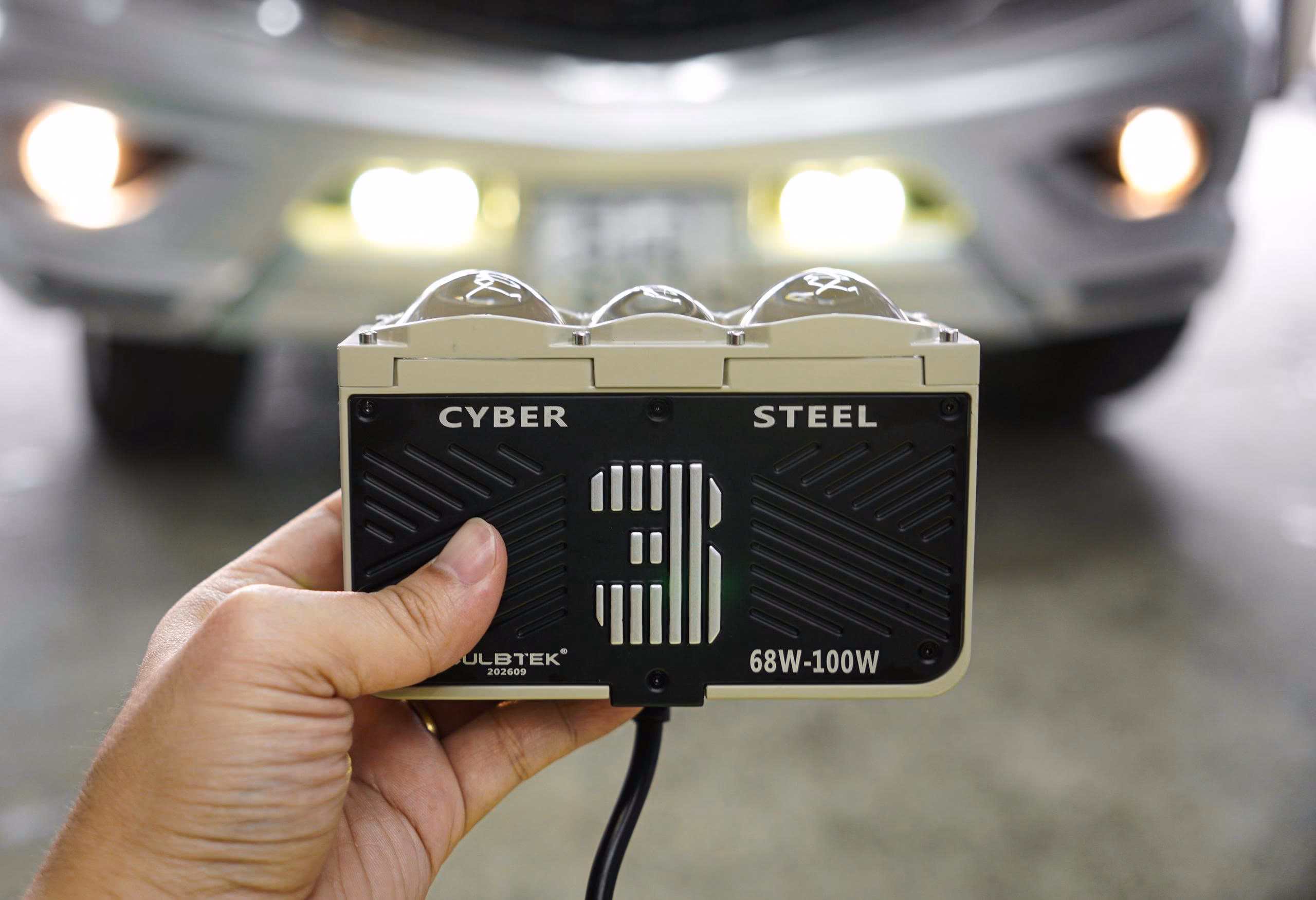 mazda bt50 độ đèn trợ sáng cyber 3 steel bulbtek